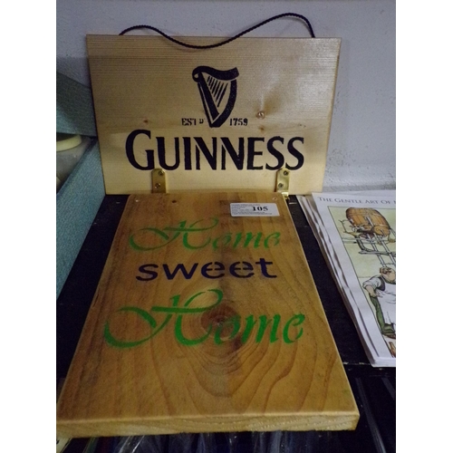 105 - GUINNESS PLAQUE & OTHER