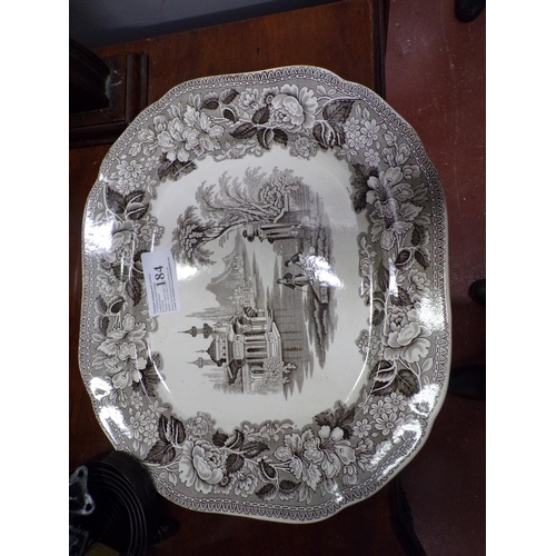 184 - VICTORIAN STAFFORDSHIRE PLATTER