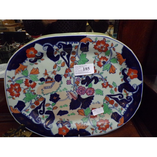 185 - COLOURFUL IRONSTONE PLATTER