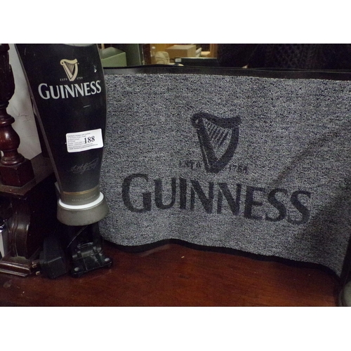 188 - GUINNESS BAR PUMP& MAT