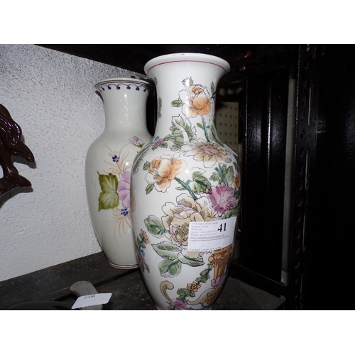 41 - 2 TALL VASES