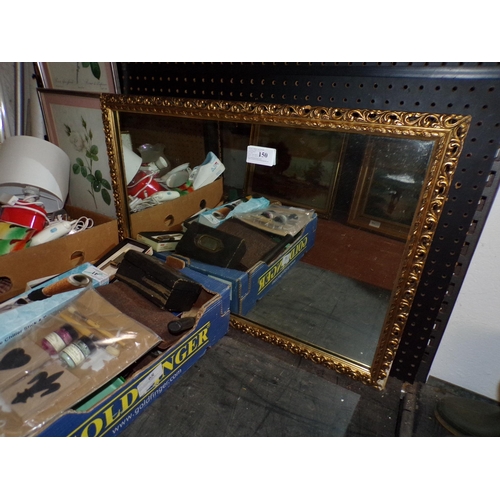 150 - GOLD FRAMED MIRROR