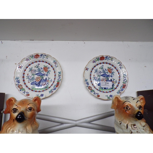 235 - PAIR OF BOOTHS WALL PLATES