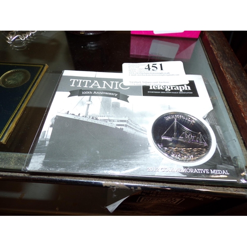 451 - TITANIC 100TH ANNIVERSARY COIN