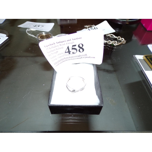 458 - SILVER TWIST BAND RING