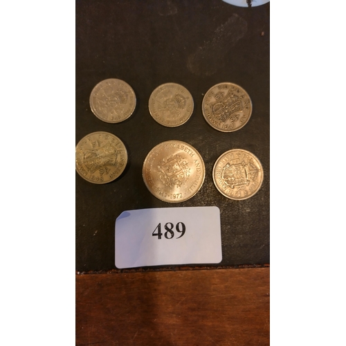 489 - COLLECTION OF BRITISH HALF CROWNS