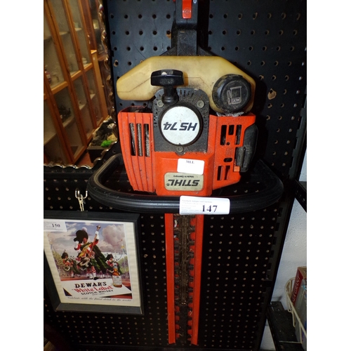 147 - STIHL PETROL HEDGE STRIMMER