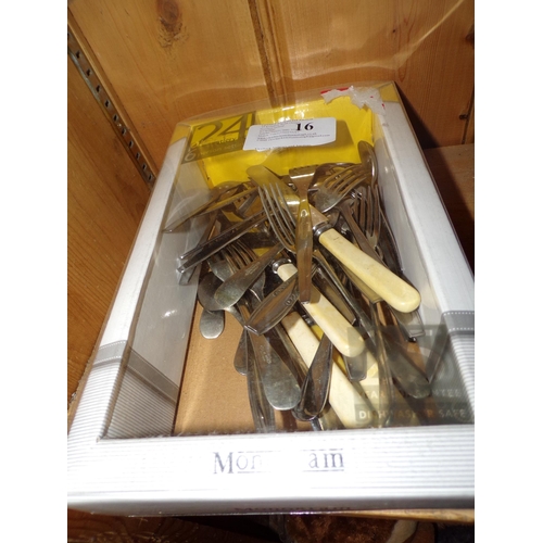 16 - BOX - ASSORTED CUTLERY