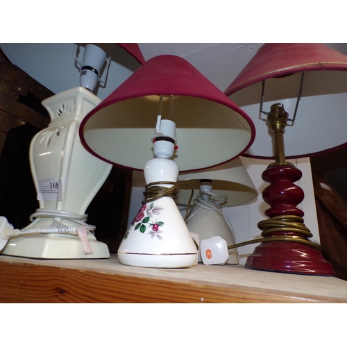 168 - ASSORTED BEDSIDE LAMPS*