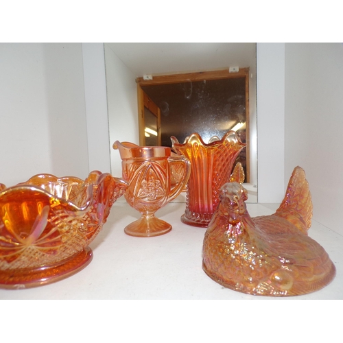 177 - SHELF - CARNIVAL GLASS