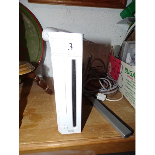 3 - Wii CONSOLE (WITH CONTROLLER & POWER SUPPLY)*