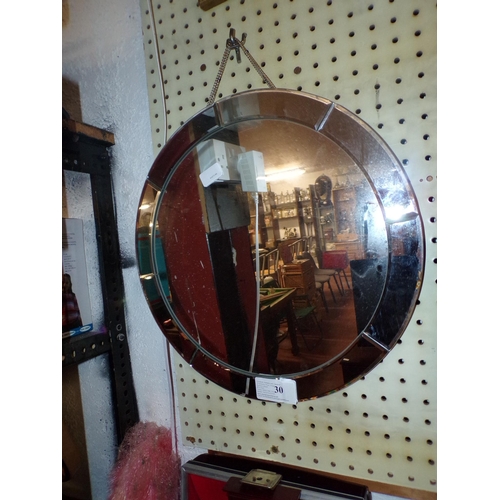 30 - ART DECO STYLE CIRCULAR MIRROR