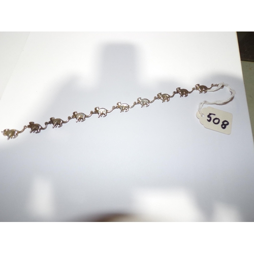 508 - SILVER CATS BRACELET