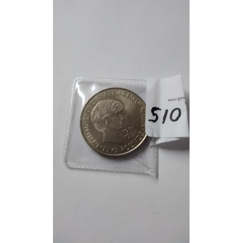 510 - DIANA COMMEMORATIVE £5 COIN