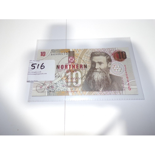 516 - NORTHERN BANK £10 NOTE