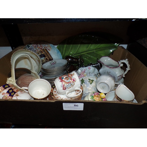 86 - BOX - PART TEA SETS, CORONATION CUP ETC.