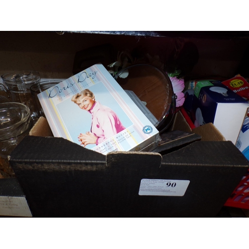 90 - BOX - DORIS DAY DVD, CLOCK RADIO* ETC.