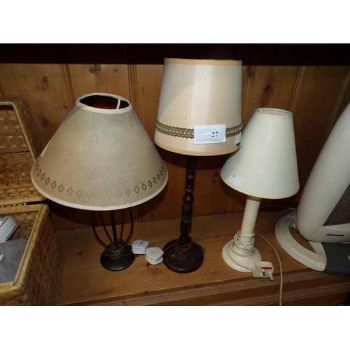 27 - 3 TABLE LAMPS*