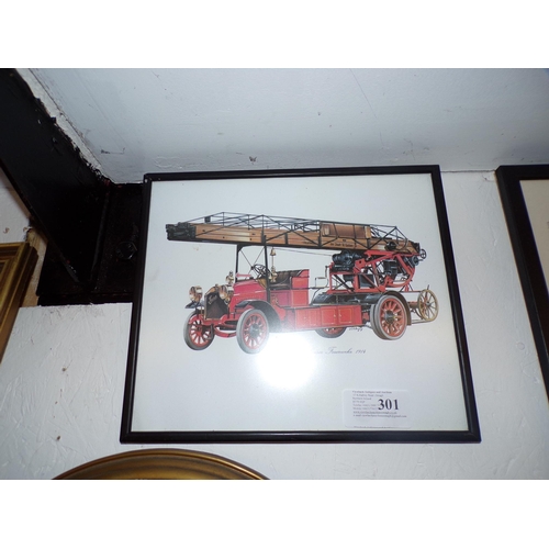 301 - 1914 FIRE ENGINE PRINT