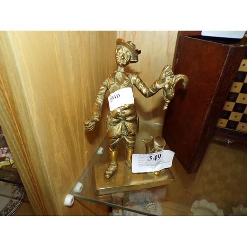 349 - HEAVY BRASS FIGURE 