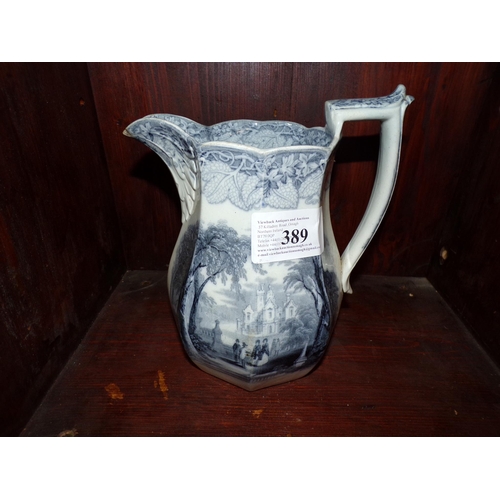 389 - VIC. STAFFORDSHIRE  WATER JUG