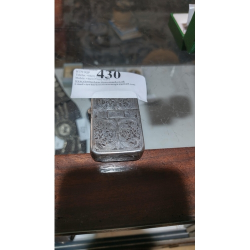 430 - ZIPPO TYPE LIGHTER IN UNTESTED CASE