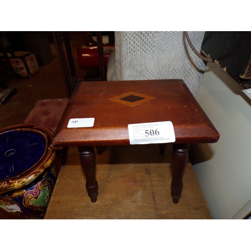 506 - INLAID FIRESIDE STOOL