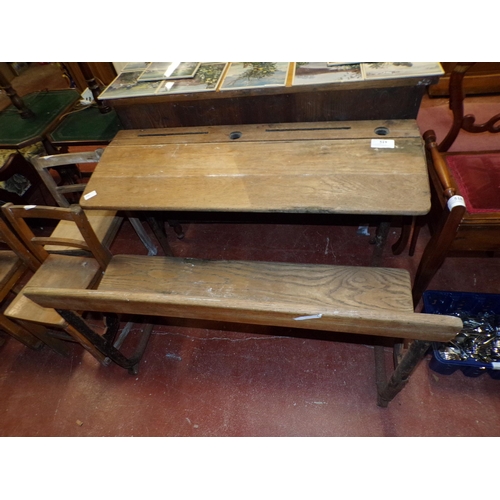 519 - TRADITIONAL SCHOOL DESK FROM ROSCAVEY PRIMARY SCHOOL