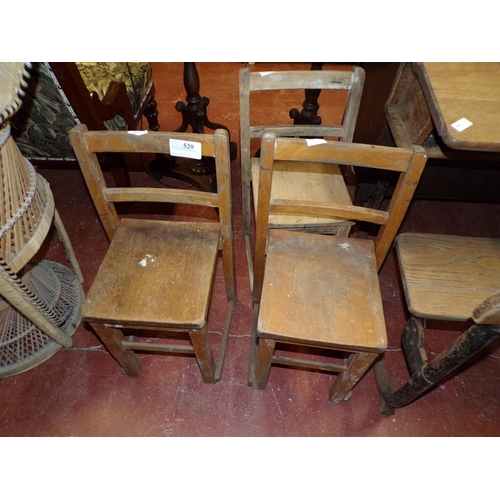 520 - SET 3 CHILDRENS CHAIRS