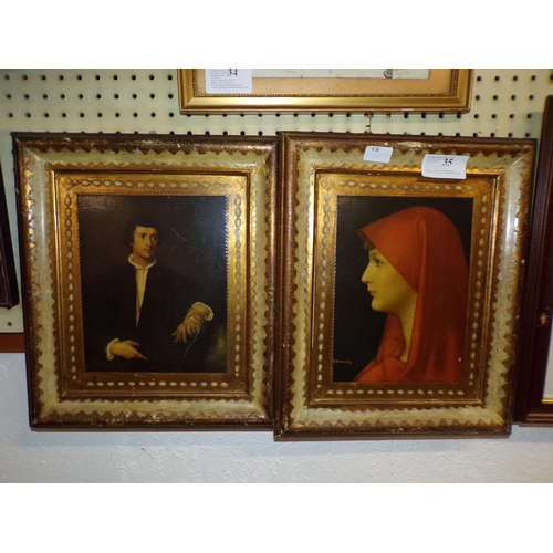 35 - PAIR GILT FRAMED PRINTS 15