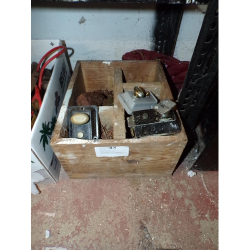 43 - BOX - IRON SLUGS & LOCKS ETC.