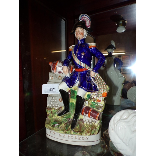 437 - STAFFORDSHIRE FLATBACK FIGURE  OF NAPOLEON111