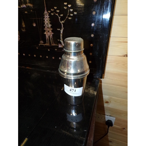 471 - SILVER PLATED COCTAIL SHAKER