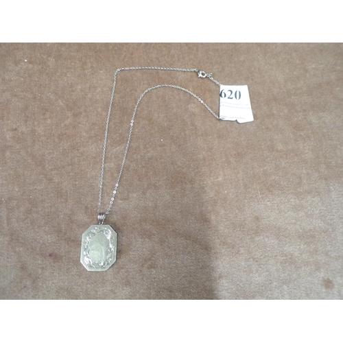 620 - SILVER CHAIN & LOCKET