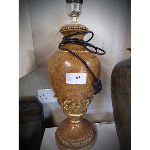 63 - TABLE LAMP IN CLASSICAL URN FORM*