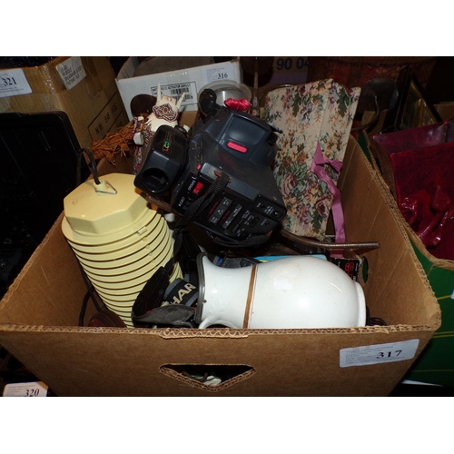 317 - BOX - VIDEO CAMERA ETC.