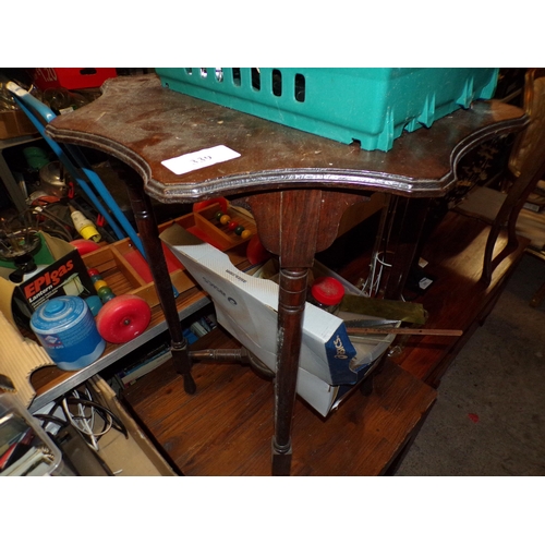 339 - SCALLOPED TOP TABLE CIRCA 1900