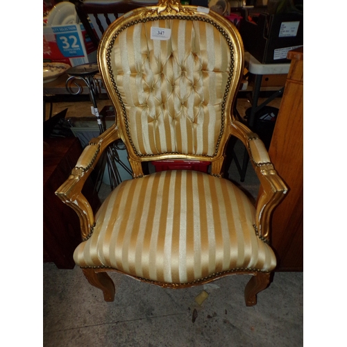 347 - GILT ARMCHAIR IN 18th C. FORM