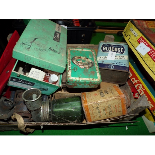 353 - BOX - INK, ADVERTISING TINS ETC.