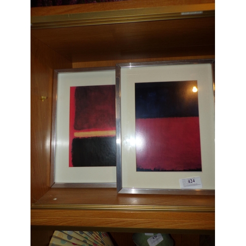 424 - SILVER FRAMED MARK ROSCOE PRINTS