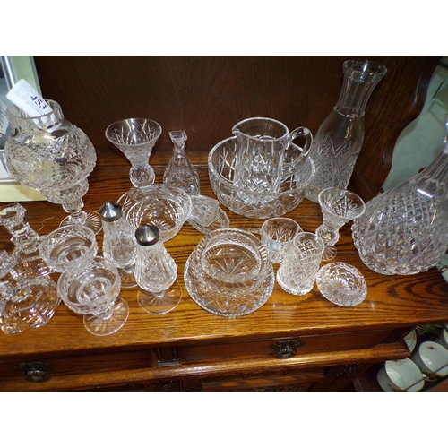 453 - COLLECTION OF CUT GLASSWARE (TYRONE ETC.)