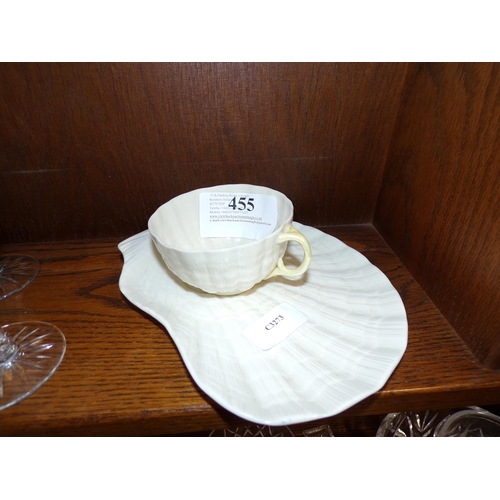 455 - 4th PERIOD BELLEEK CUP & SAUCER