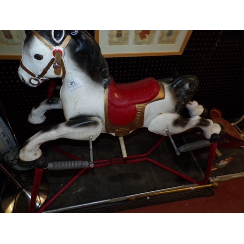 493 - 1960's HOBBY HORSE ON TUBULAR FRAME