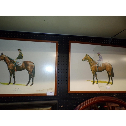 498 - PAIR OF HORSE RACING PRINTS