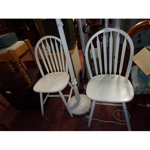 553 - PAIR HOOPED BACK OCC. CHAIRS