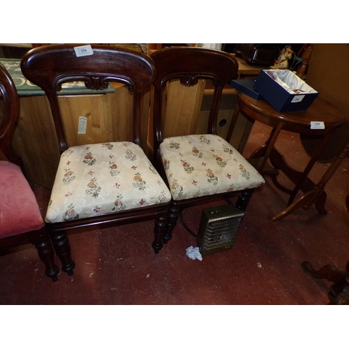 556 - PAIR OF WM IV. BAR BACK CHAIRS