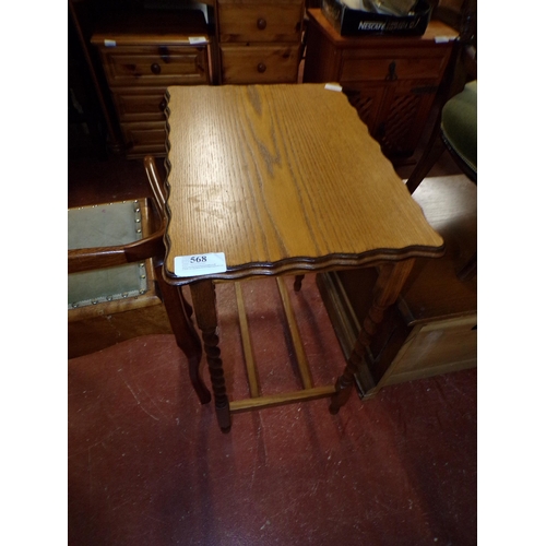 568 - OCC. TABLE ON BARLEY TWIST LEGS