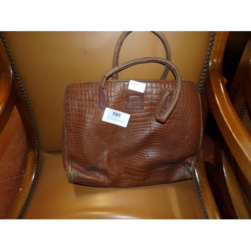 589 - CROCODILE HANDBAG