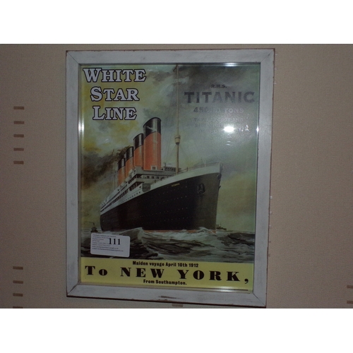 111 - TITANIC FRAMED POSTER