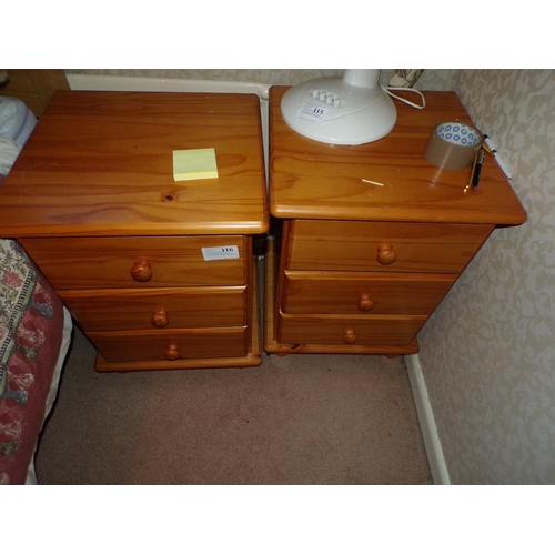 116 - PAIR OF PINE BEDSIDE C.O.D.s 25